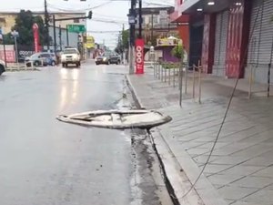 Cabo de alta tensão se rompe após chuvas e oferece risco em Arapiraca