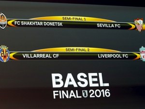 Liverpool terá o Villarreal pela frente, e Sevilla encara o Shakhtar na semifinal