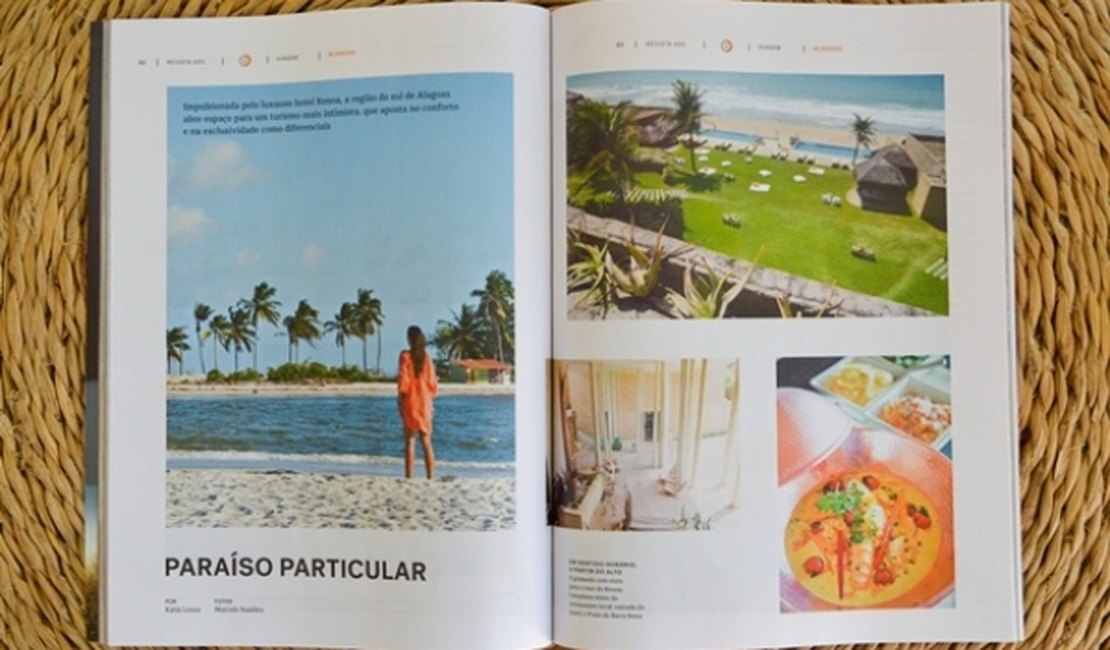 Turismo de luxo em Alagoas é destaque em revista de bordo
