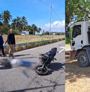 Motociclista morre após colidir contra caminhão na AL-101 Sul