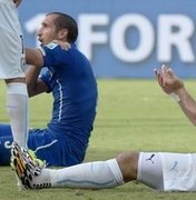 Fifa abre processo contra Suárez após mordida em zagueiro italiano
