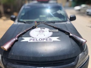 Duas espingardas artesanais são apreendidas em Colônia Leopoldina