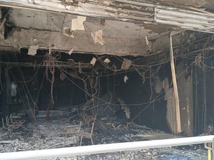 Incêndio que destruiu banco de empréstimo em Arapiraca não deixou vítimas