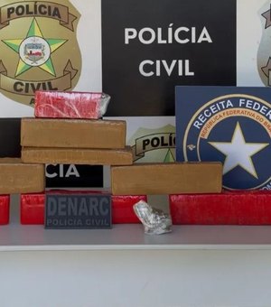 Homem é preso com quase 10 kg de maconha durante operação em Alagoas
