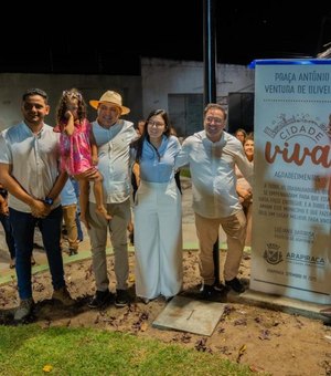 Luciano Barbosa inaugura praça modernizada no Cavaco e reforça espaços de convivência urbana