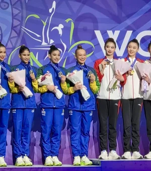 Alagoana Duda Arakaki é destaque em conquista da prata na Copa do Mundo de ginástica rítmica