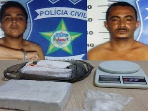 Polícia prende dupla com droga avaliada em R$ 30 mil