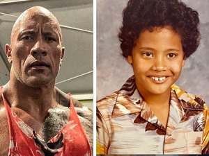 Dwayne Johnson, o The Rock, diverte fãs com retrato da infância