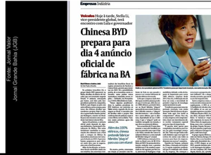 Montadora chinesa BYD anuncia em julho de 2023 fábrica na Bahia