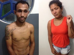 Casal é preso em flagrante com objetos roubados de estabelecimento comercial