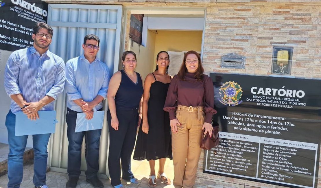 Corregedoria do TJAL inspeciona cartórios de Passo de Camaragibe e Porto de Pedras