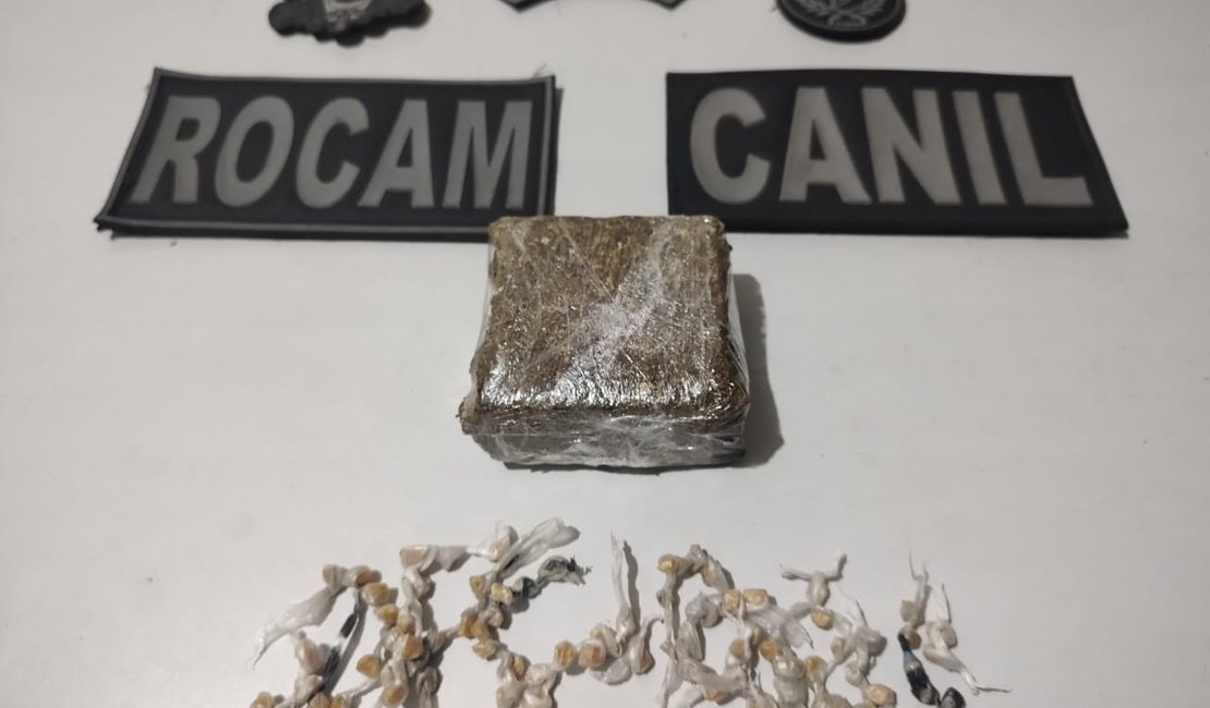 Dupla suspeita foge pulando muro e adolescente é apreendido com crack em Arapiraca