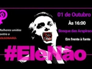 Mulheres vão às ruas de Arapiraca nesta segunda (1º) em ato contra Jair Bolsonaro