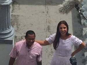 Ivete Sangalo grava imagens no município de Piranhas