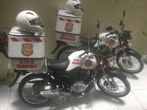 Perícia oficial investe em motos para agilizar serviços administrativos