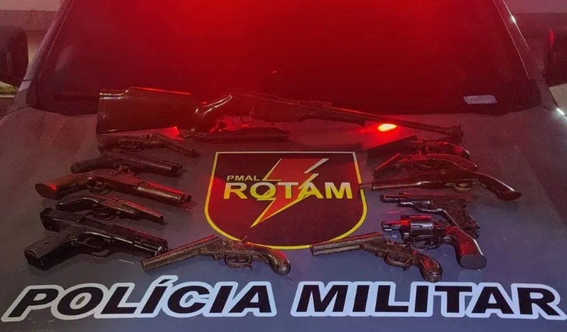 Polícia Militar apreende 13 armas de fogo dentro de apartamento no bairro do Farol