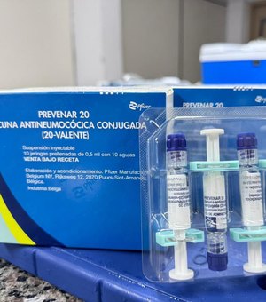 Vacina Pneumo 20 contra pneumonia e meningite já está disponível em Alagoas