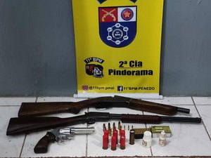 Idoso de 63 anos é preso após polícia encontrar armas de fogo na residência, em Coruripe