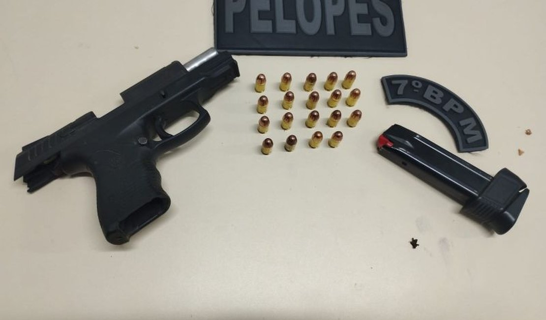 Homem é preso após ameaçar motorista com arma de fogo em Santana do Ipanema