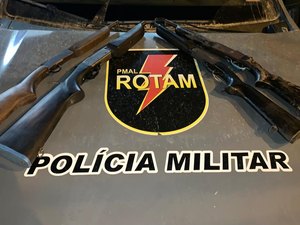 Policiais apreende quatro armas de fogo em Rio Largo