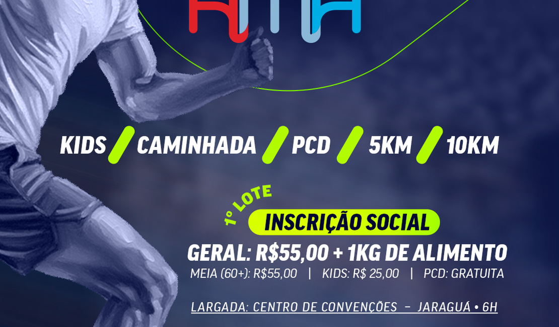 Inscrições abertas para a 1ª Corrida Quem Corre Ama em Maceió