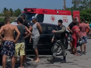 [Vídeo] Colisão entre carro e moto na AL-215 em Marechal Deodoro deixa jovem gravemente ferido