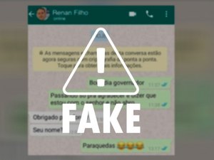 É falso print de conversa com governador em aplicativo de mensagem