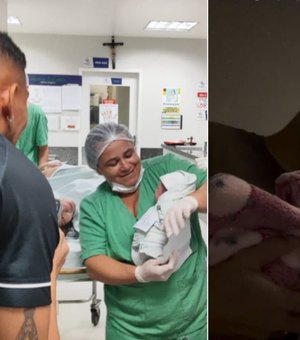 Goleiro do ASA, Rafael Mariano anuncia nascimento da filha Ana Clarice