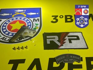 Polícia apreende pistola e prende homem por porte ilegal, em Arapiraca
