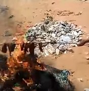 [Vídeo] Presos de Alcaçuz aparecem queimando supostas carnes de rivais em fogueira