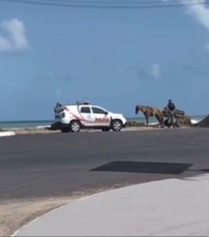 Após furtarem placas de grama, dois homens são presos no bairro Pontal da Barra