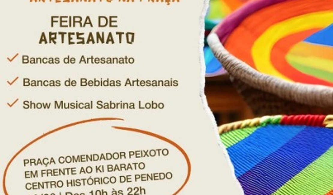 Primeira edição junina da “Feira de Artesanato na Praça” será neste sábado, 10