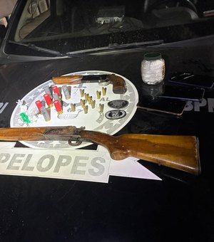 2º BPM prende suspeito de tráfico e posse ilegal de armas em União dos Palmares