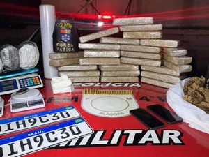 Integrantes de facção são presos com mais de 30 kg de maconha em Maceió