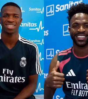 Vini Jr. se apresenta no Real Madrid e web compara com a chegada dele em 2018