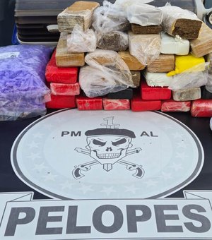 Cerca de 24 quilos de maconha são apreendidos pela Polícia Militar em Arapiraca