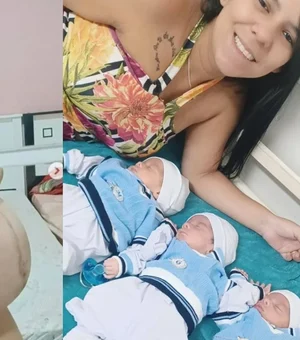 Mulher com 1,45 metro surpreende médicos ao dar à luz trigêmeos