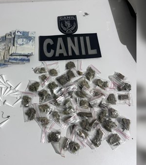 Suspeito tenta fugir, mas acaba preso com maconha e cocaína em Arapiraca