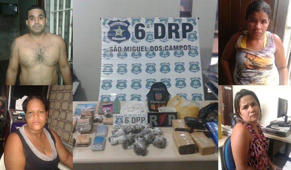 Operação prende quatro pessoas por tráfico e apreende cerca de R$ 7 mil