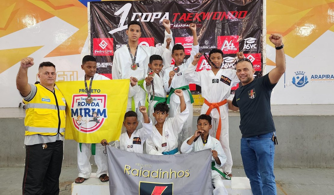 Atletas do Ronda Mirim conquistam ouro e bronze na Copa de Taekwondo de Arapiraca