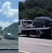 Motociclista fica gravemente ferido após colisão com carro na BR-316