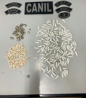 Suspeitos de tráfico são presos com drogas no bairro Canafístula, em Arapiraca