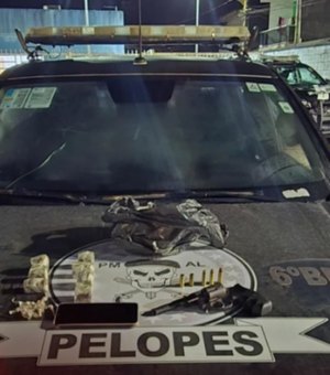 Suspeito de tráfico morre após troca de tiros e polícia apreende arma e drogas em Porto Calvo