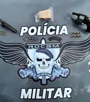 PM/AL apreende armas, drogas e recupera celular em Arapiraca neste fim de semana