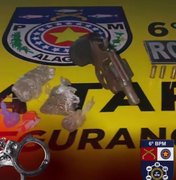 Polícia prende homem com arma e drogas após perseguição em Porto Calvo