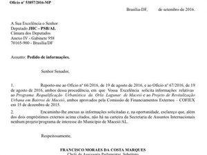 Documentos mostram que pedido de empréstimo feito por Rui Palmeira não está garantido