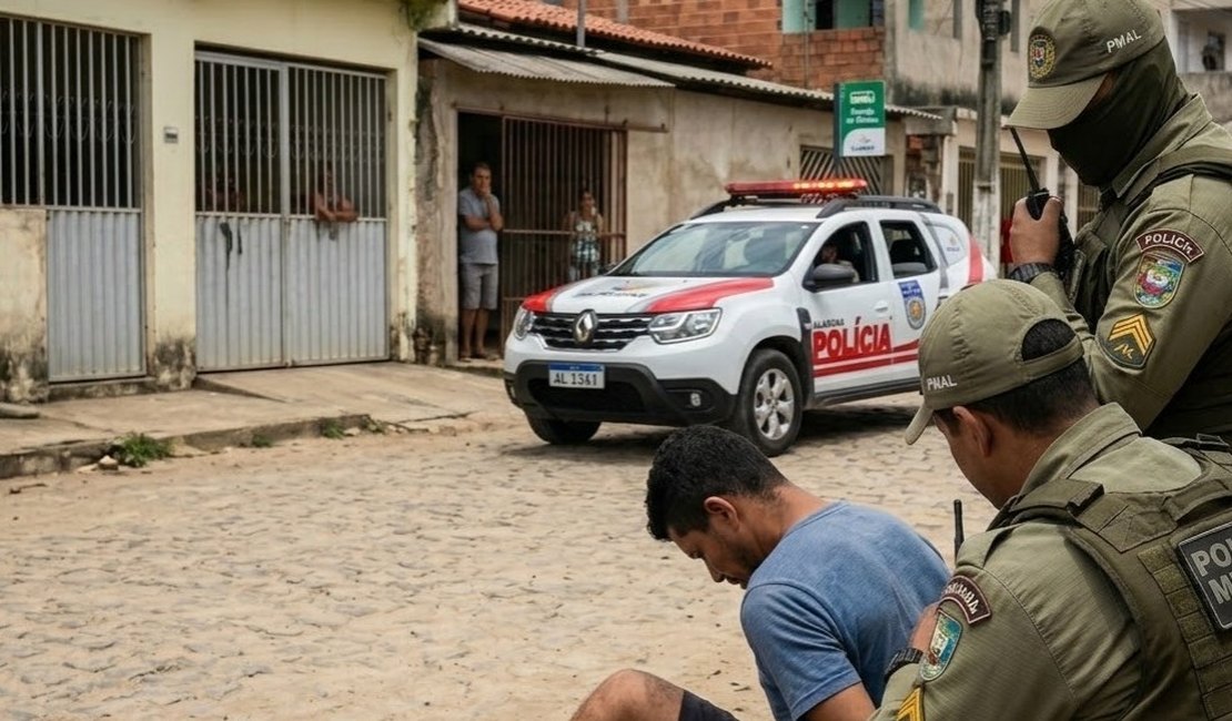 Homem tenta fugir da polícia em Arapiraca escondendo pedra de crack na boca