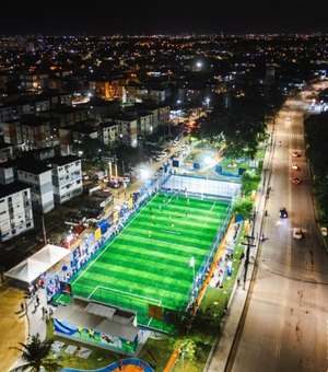 Areninha é inaugurada e leva esporte e lazer ao ﻿Conjunto Medeiros Neto