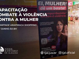 TJAL capacita funcionários do Arapiraca Partage Shopping sobre combate à violência doméstica