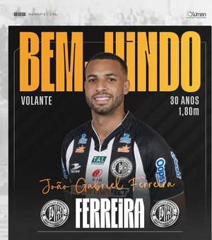 ASA anuncia contratação do volante Ferreira para sequência da temporada